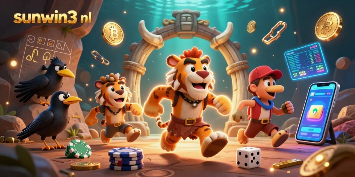 Play thrilling games at sunwin3 nl with a 3D caveman duo running a dynamic prehistoric casino.