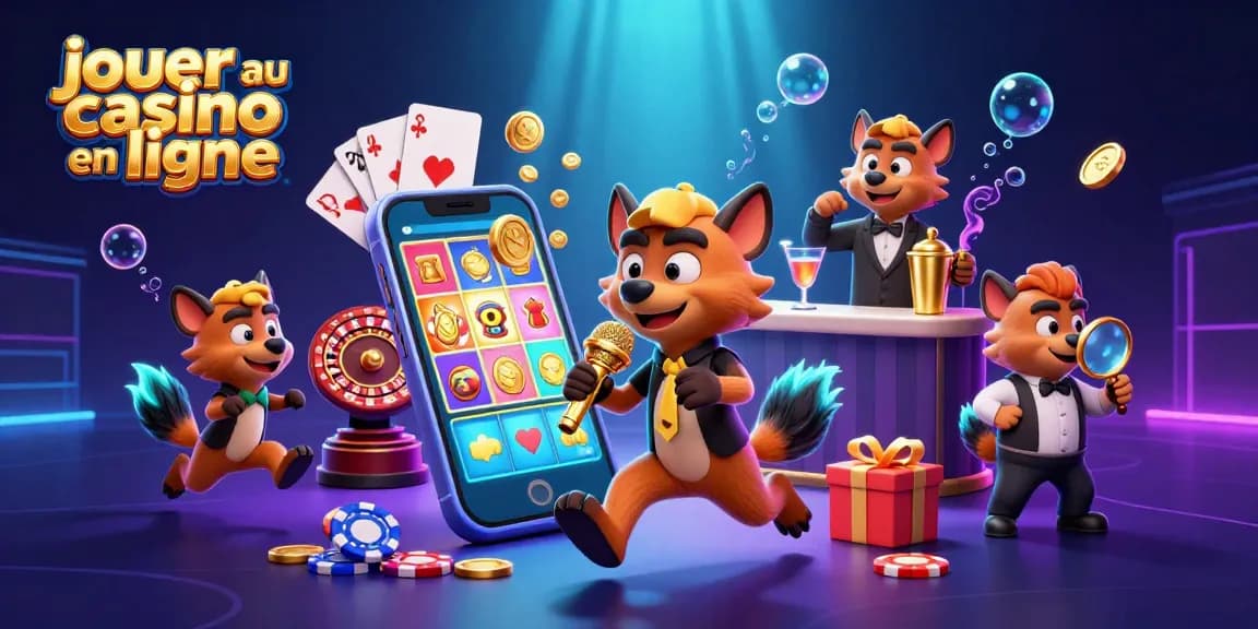 Découvrez comment jouer au casino en ligne avec des hyènes amusantes dans un club de casino coloré.
