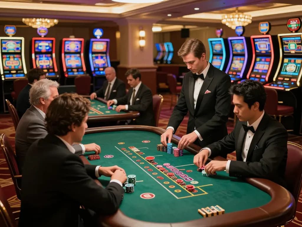 Engaged players at a baccarat table showing strategic gameplay at fb88 com casino