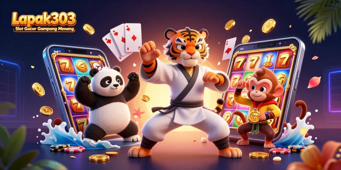 Engage with Lapak303 Slot Gacor Gampang Menang while tigers and pandas showcase winning strategies.