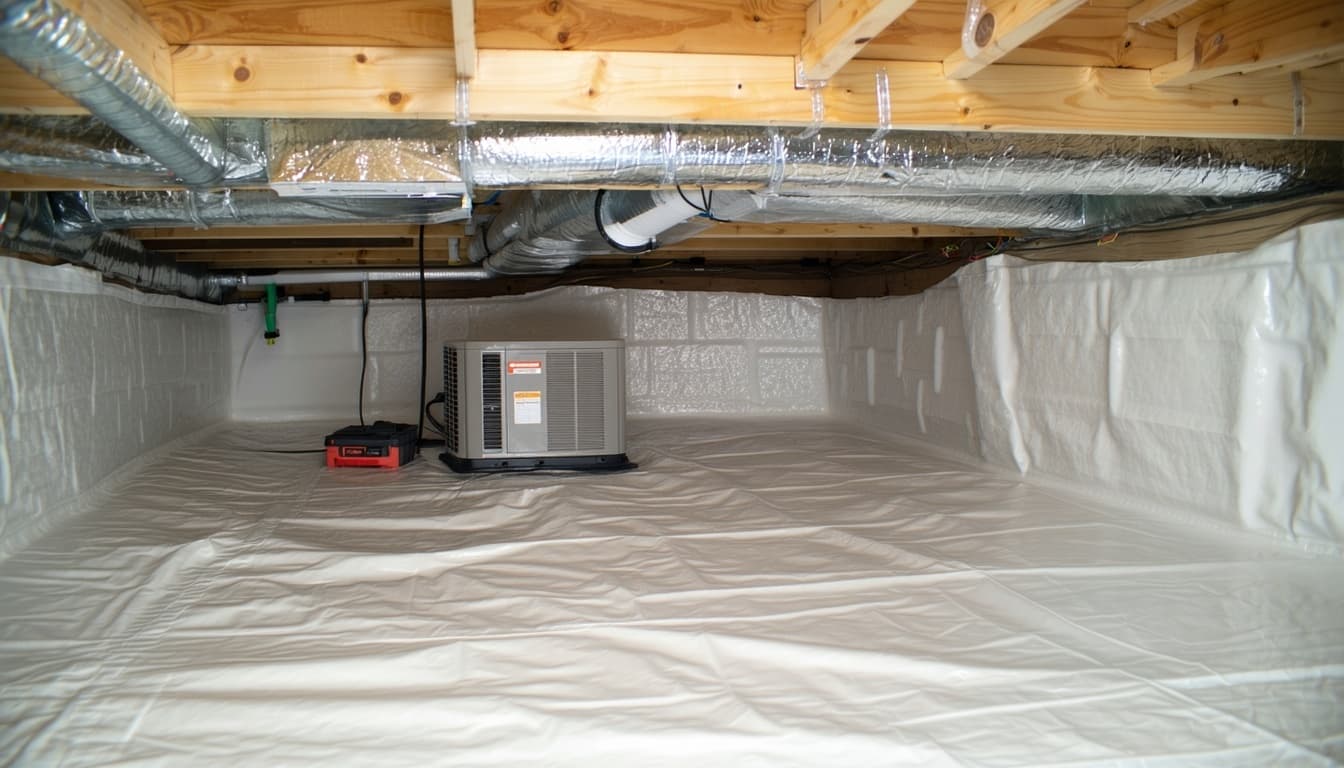 Vapor Barrier Installation to Restore Clean and Dry Crawl Spaces