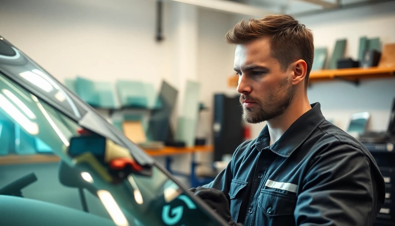 Get lifetime warranty auto glass Denver services with expert technicians in a professional garage.