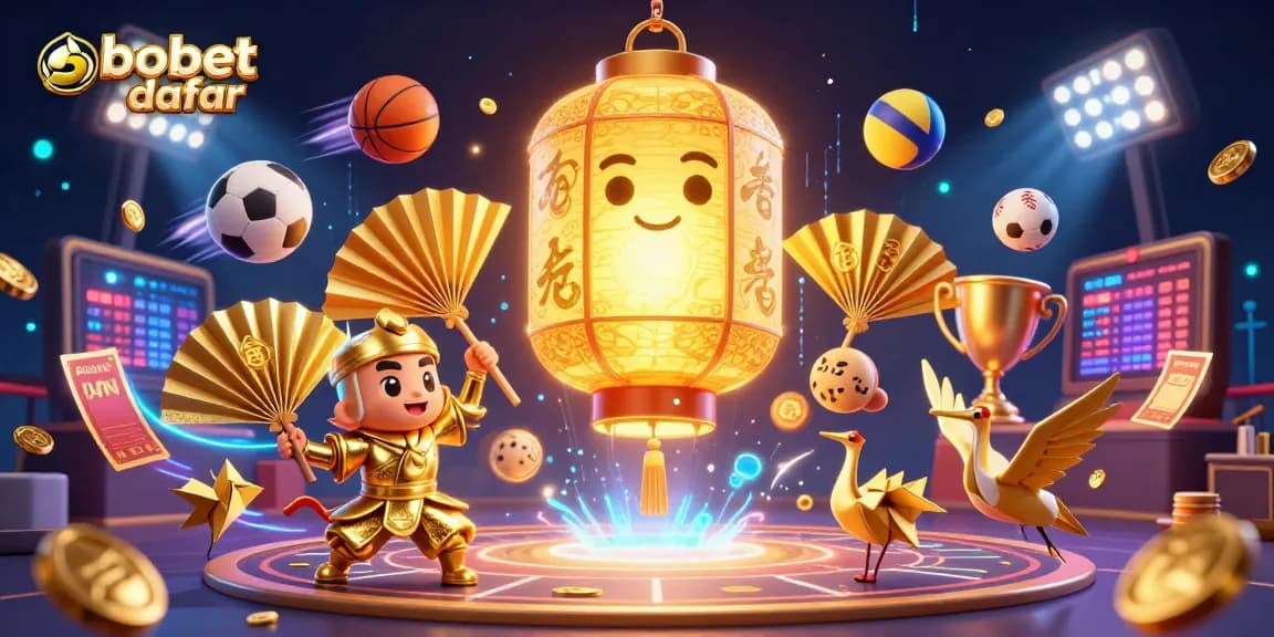 Experience sbobet daftar with dynamic sports betting action and vibrant casino elements in this captivating illustration.