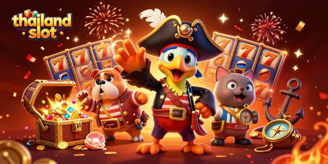 Experience the thrill of thailand slot with vibrant characters, gold coins, and exciting gameplay elements.