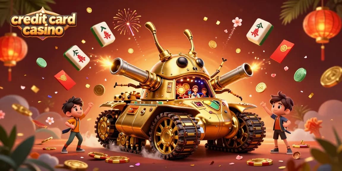 Engage in thrilling gameplay at a vibrant credit card casino with sparkling elements.