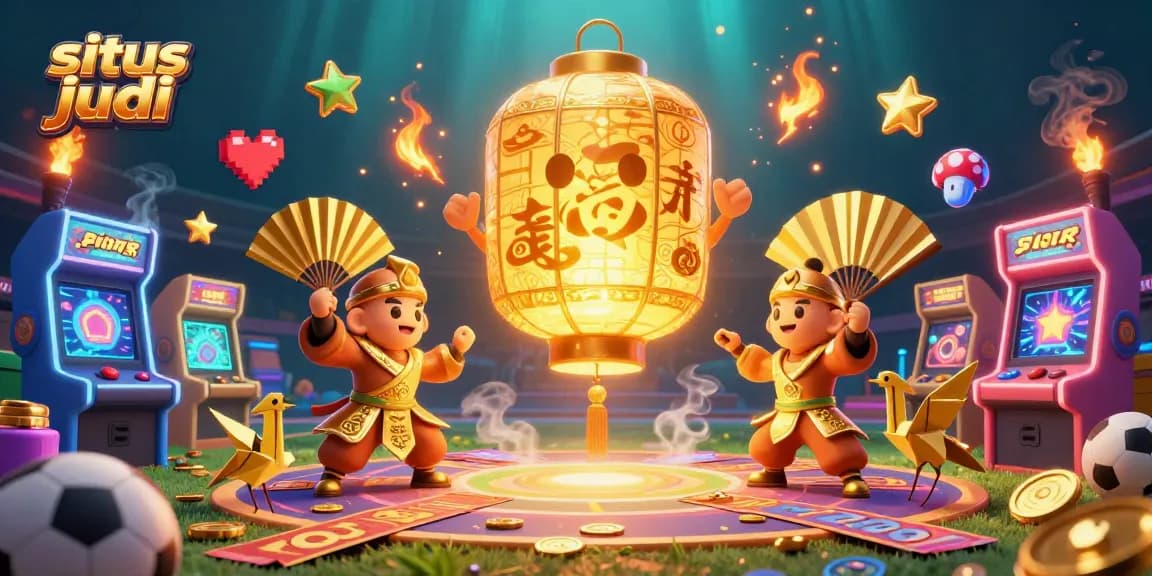 Engage in situs judi bola excitement with a stunning illustrative scene of sports betting action.