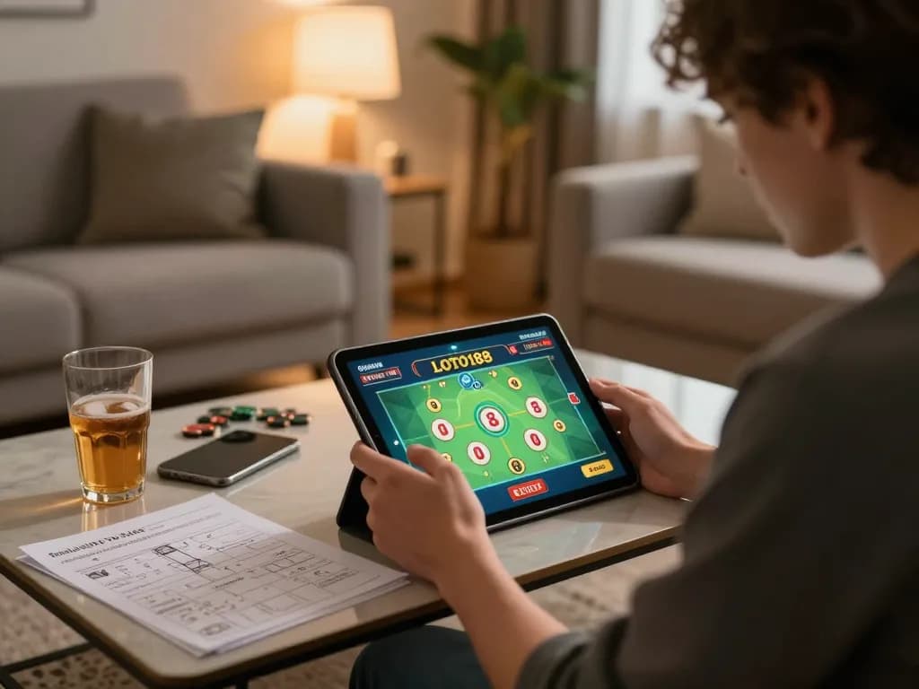 Engage in loto188 online gaming from home, showcasing strategic gameplay and a cozy environment.