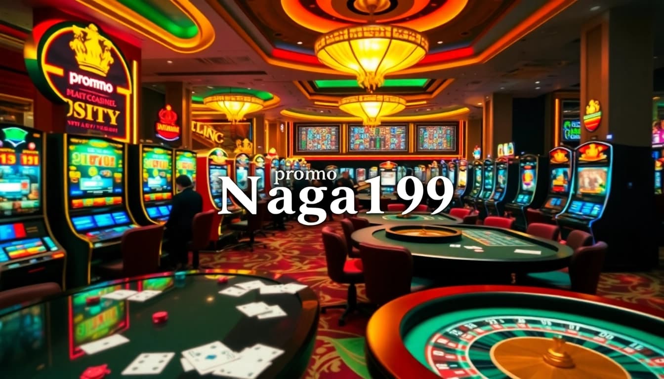 Experience exciting gameplay in promo Naga169 with vibrant slot machines and engaging casino ambiance.