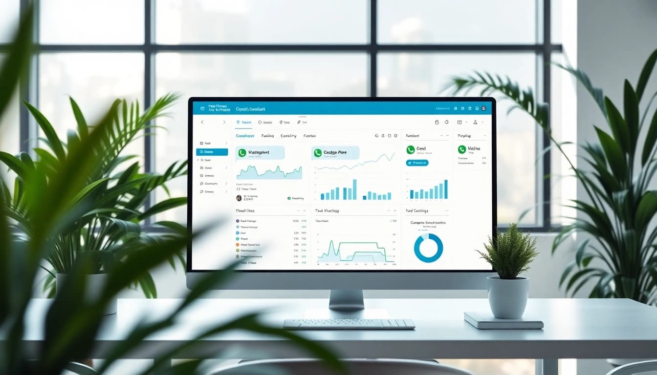 Understand What is a CRM for WhatsApp through a professional dashboard visualization.