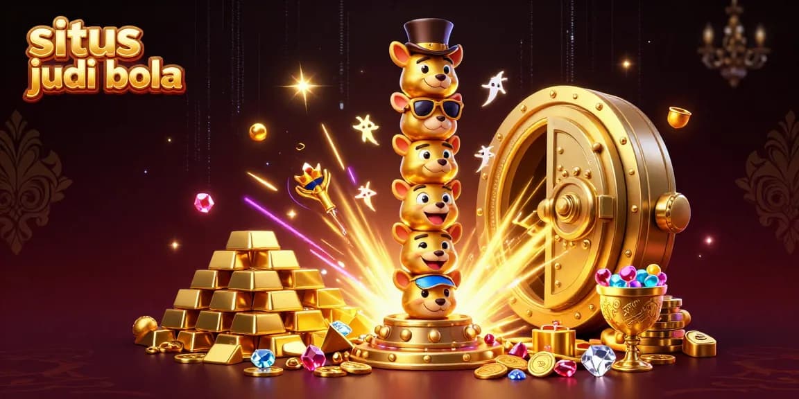 Engage with situs judi bola and experience the vibrant world of casino gaming through a dynamic 3D illustration.