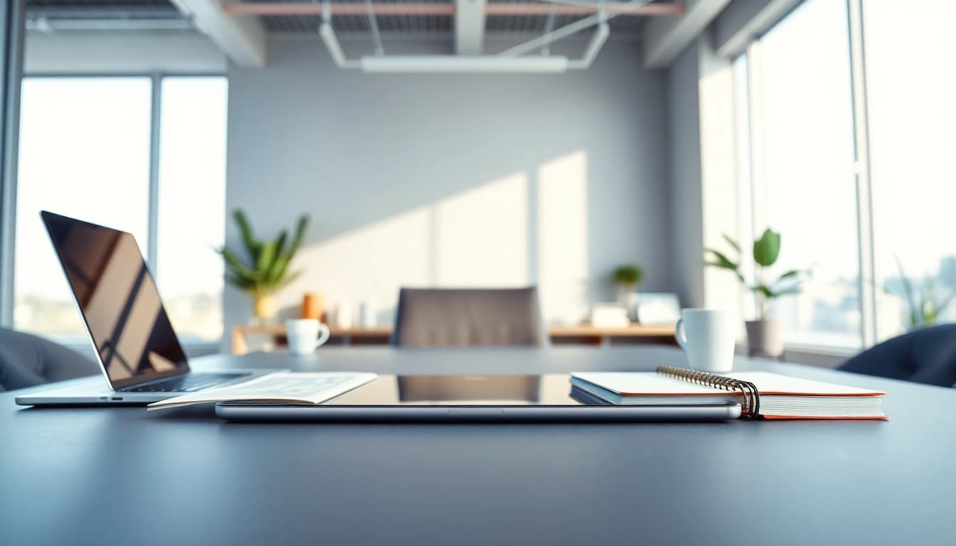 Usando el iPad Pro 11 pulgadas sobre un escritorio moderno y minimalista en un ambiente luminoso.