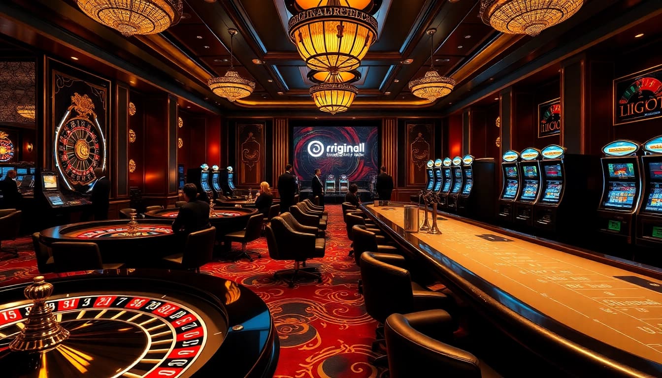 Experience the thrill of gambling at the original hidden wiki casino, showcasing vibrant roulette and poker.