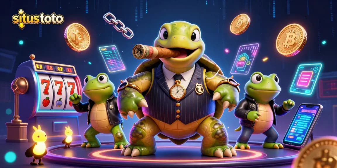 Experience thrilling wins at situs toto with dynamic casino scenes featuring vibrant characters and slot game elements.