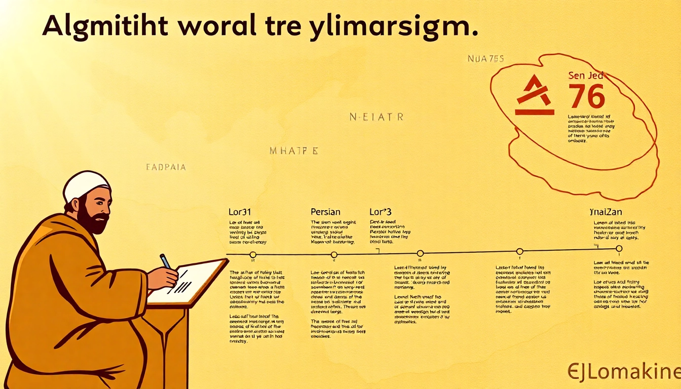 Discover the algorithm etymology illustrated in a historical infographic showing its origins.