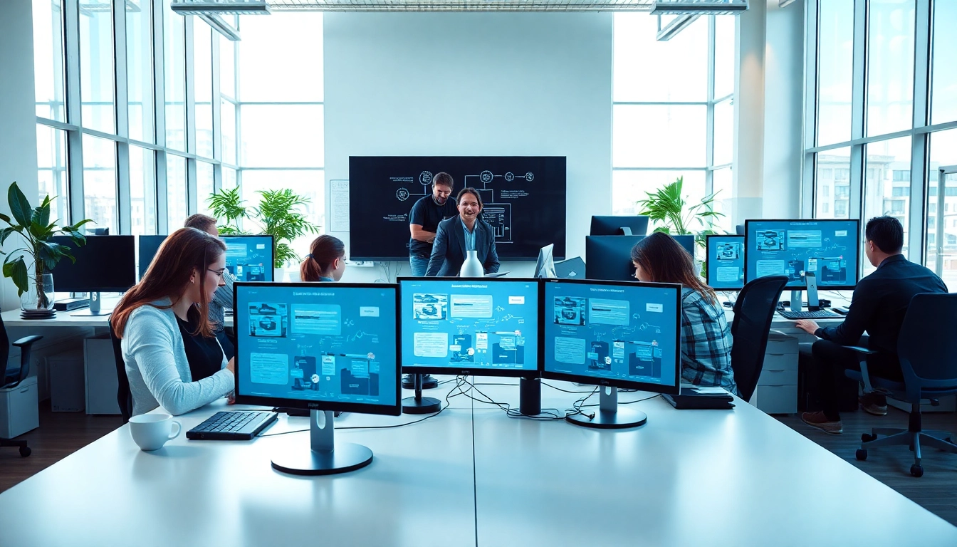 Enhance your business with web design edmonton services in a modern office environment.
