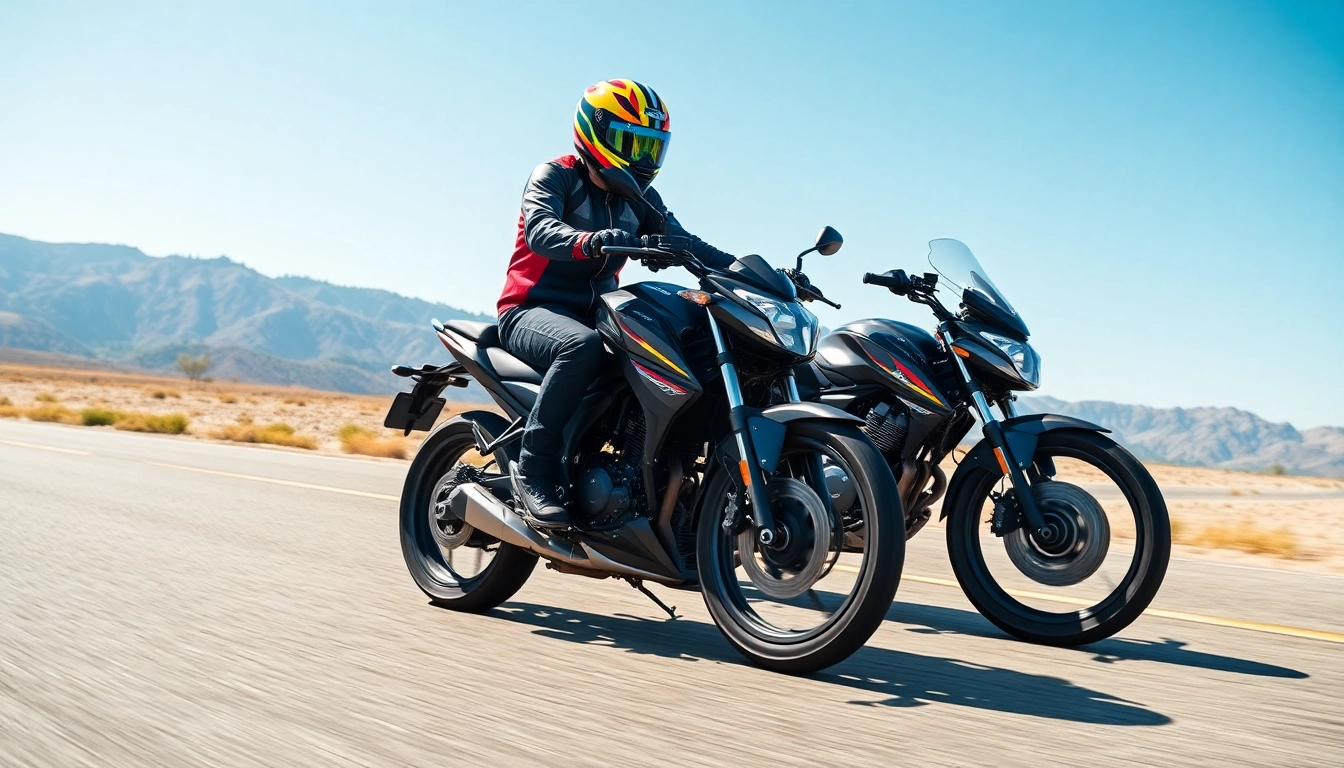 Experience the thrill of 125cc and 250cc beginner motorcycles on an open road.