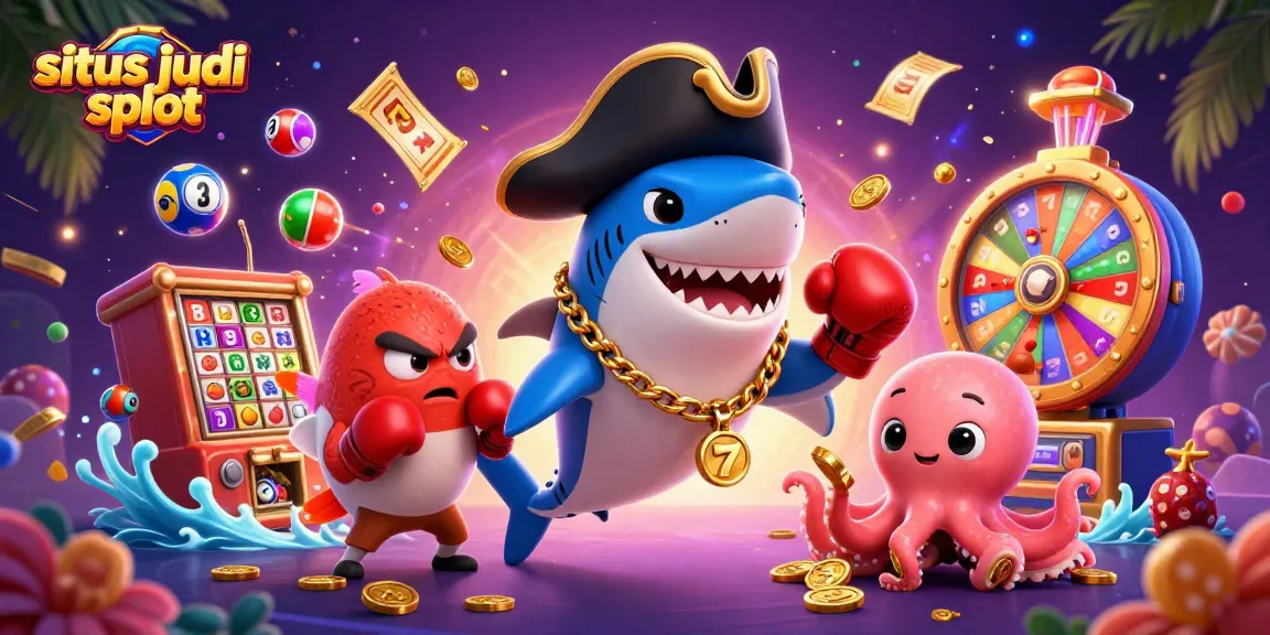 Engage with situs judi slot through vibrant scenes of cartoon characters and dynamic game elements.