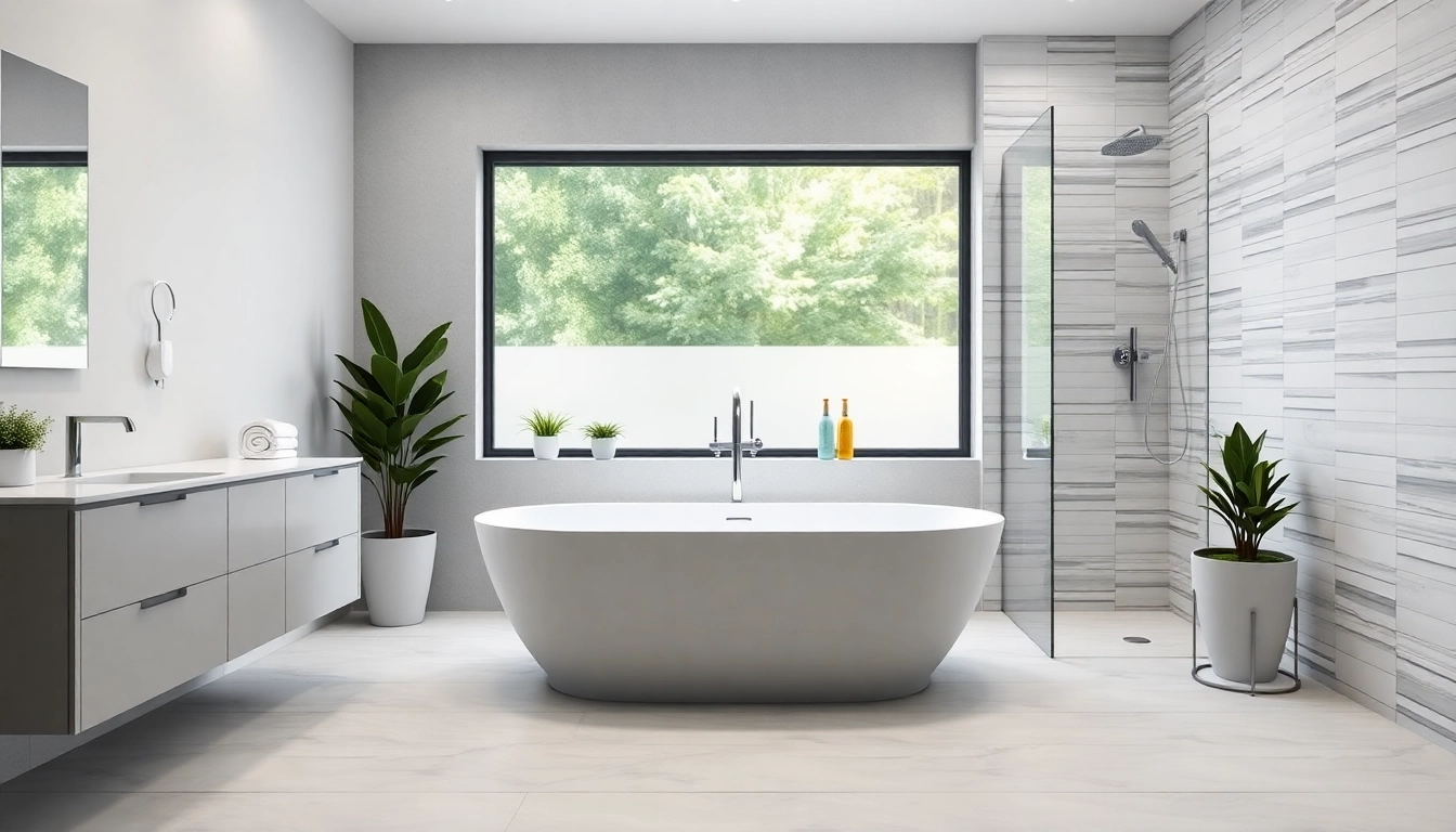 Enhance your space with a modern bathroom remodel near me featuring elegant fixtures and a serene atmosphere.