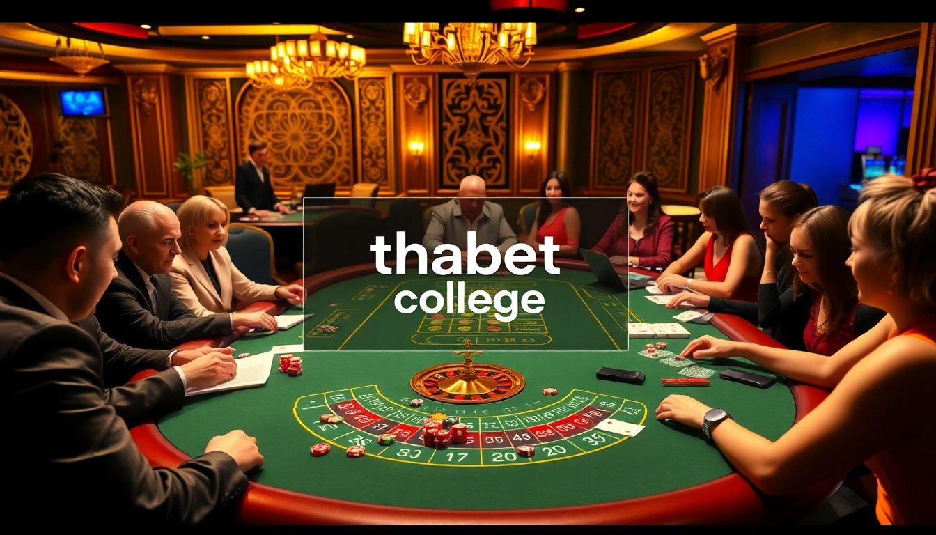 Experience high-stakes gambling strategies with thabet college in a luxurious casino environment.