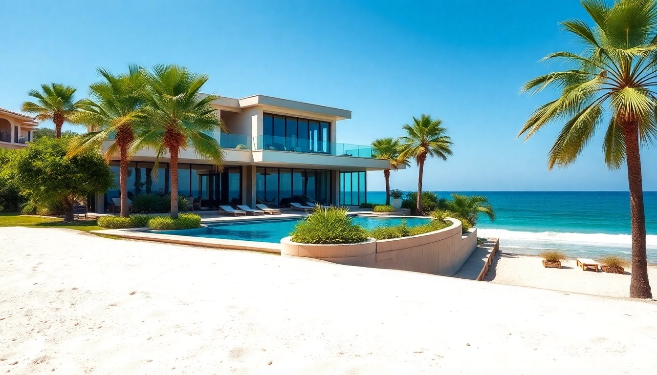 Stunning beachfront property for sale in Alanya highlighting luxurious villa and sea view