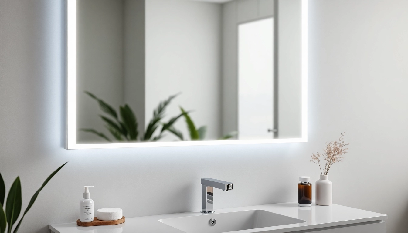 Erleben Sie sonni badspiegel mit elegantem Design und integrierter LED-Beleuchtung.