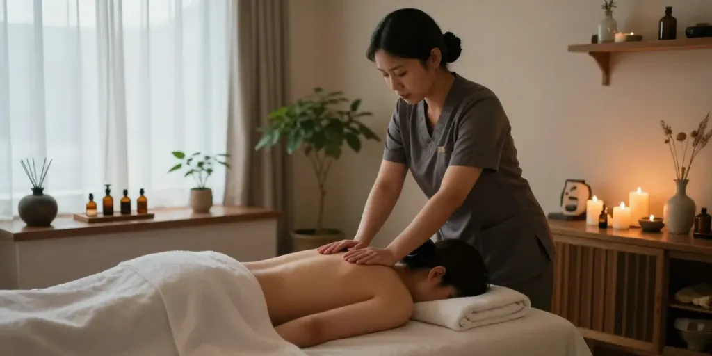 Relaxing 월곶출장마사지 experience in a tranquil wellness spa.