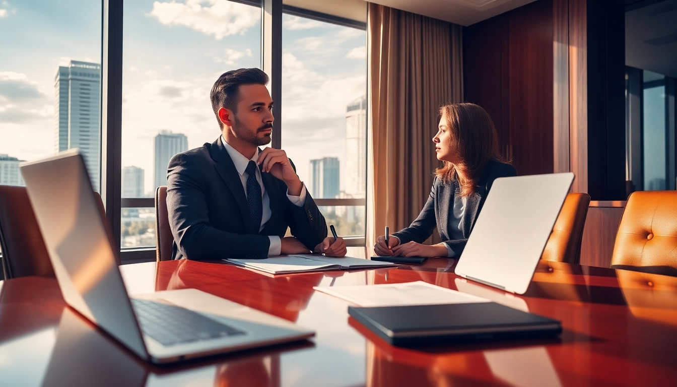 Consultation with a Miami high net worth divorce lawyer in a modern office setting.