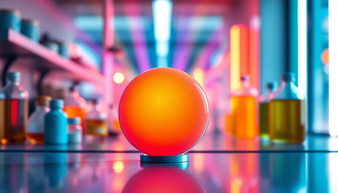 Enhance your beauty routine with a vibrant Glow Blend in a stylish lab setting.