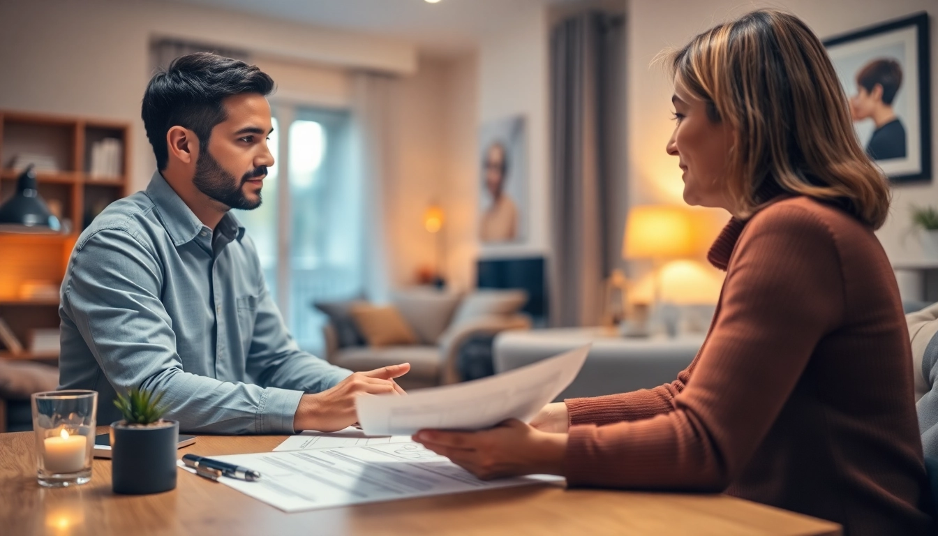 Explore your options for heating financing with a financial consultant in a warm, inviting setting.