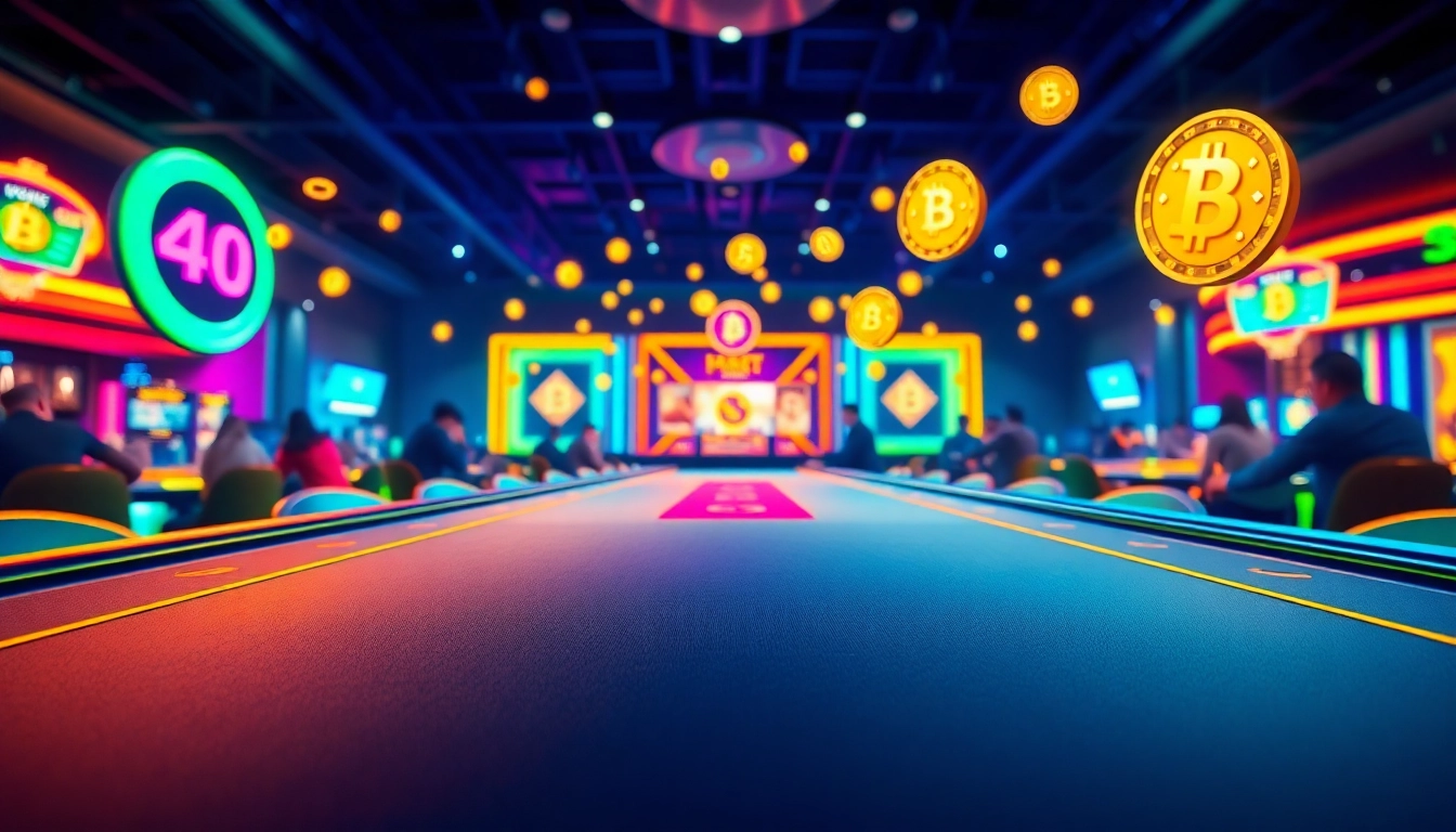 Engaging visual of what is crypto casino, featuring players at a vibrant digital gaming table.