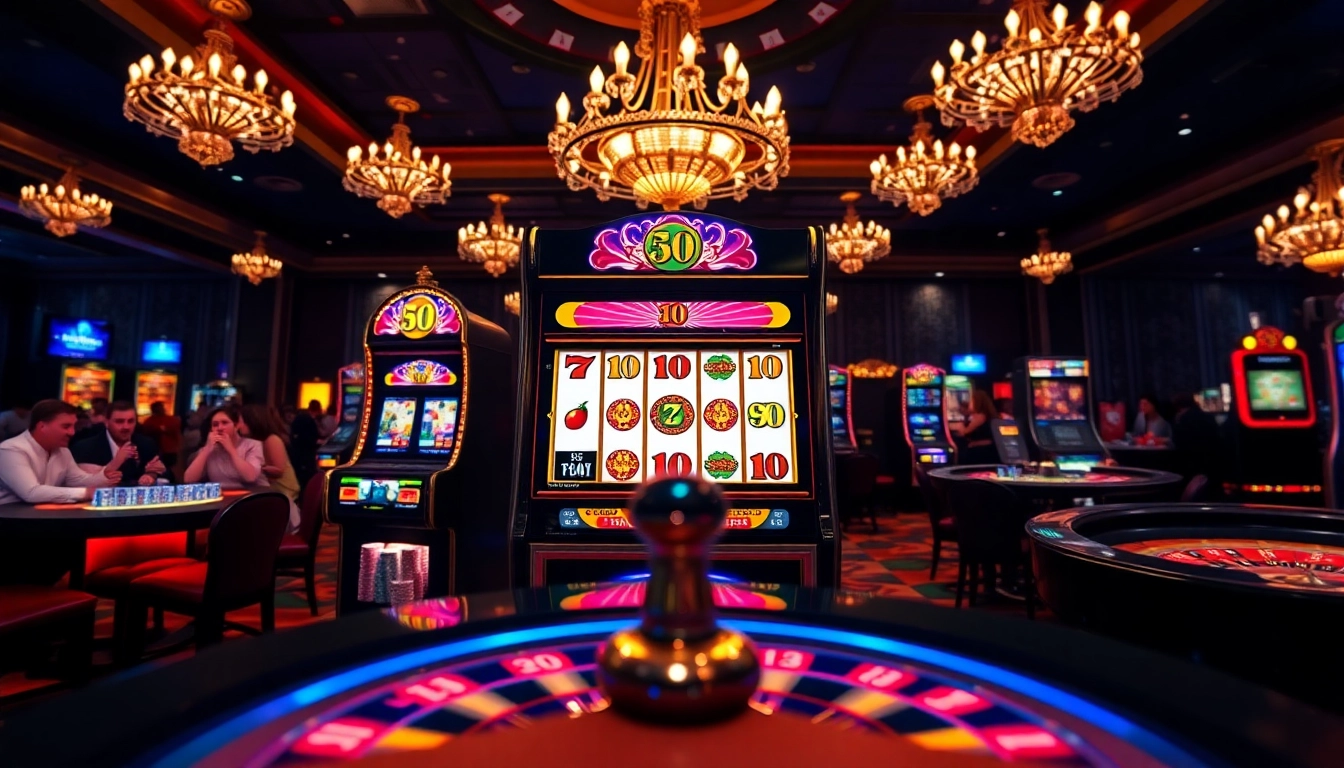 Rasakan sensasi situs slot di kasino yang hidup dengan mesin slot yang mendebarkan dan chip poker berwarna-warni.