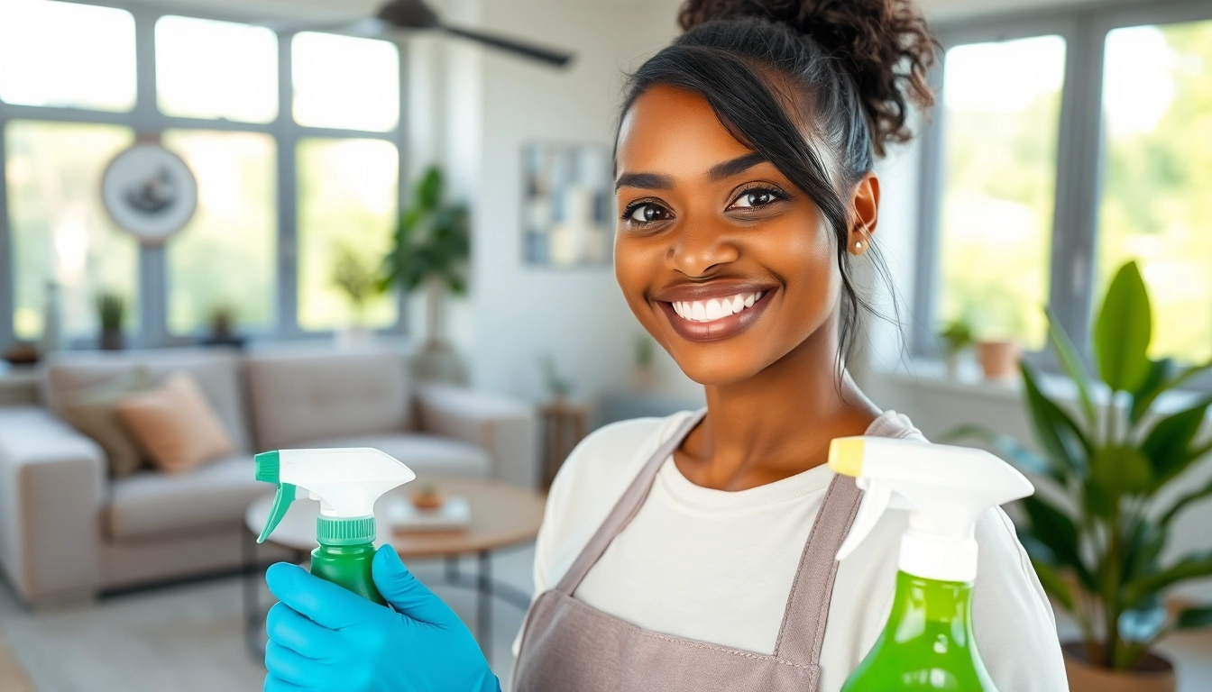 Experience top-quality cleaning services calgary with a professional cleaner in a bright and inviting home.