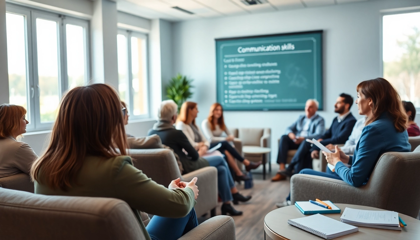 Enhance your Communication Skills Training with a dynamic professional session showcasing an engaging presenter.