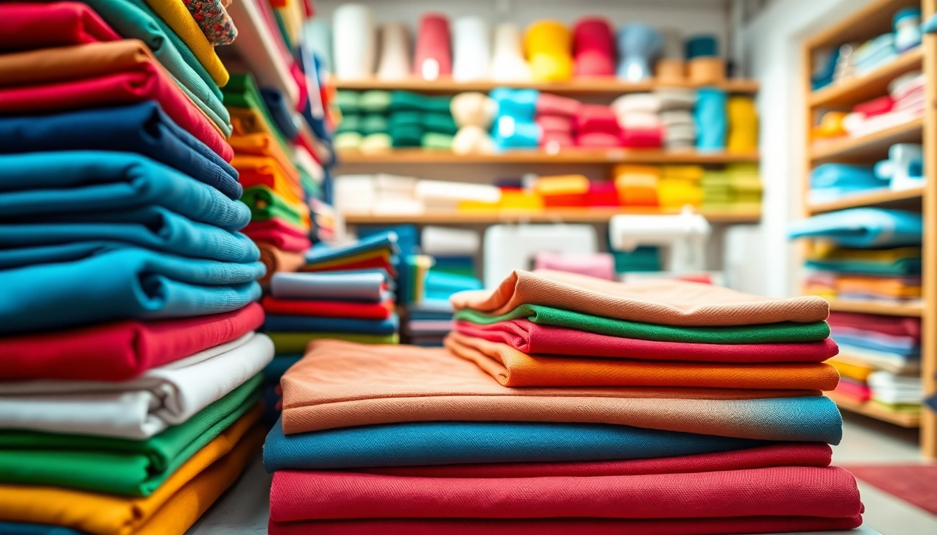 Katoen stof per meter in diverse kleuren en texturen, perfect voor creatieve projecten.