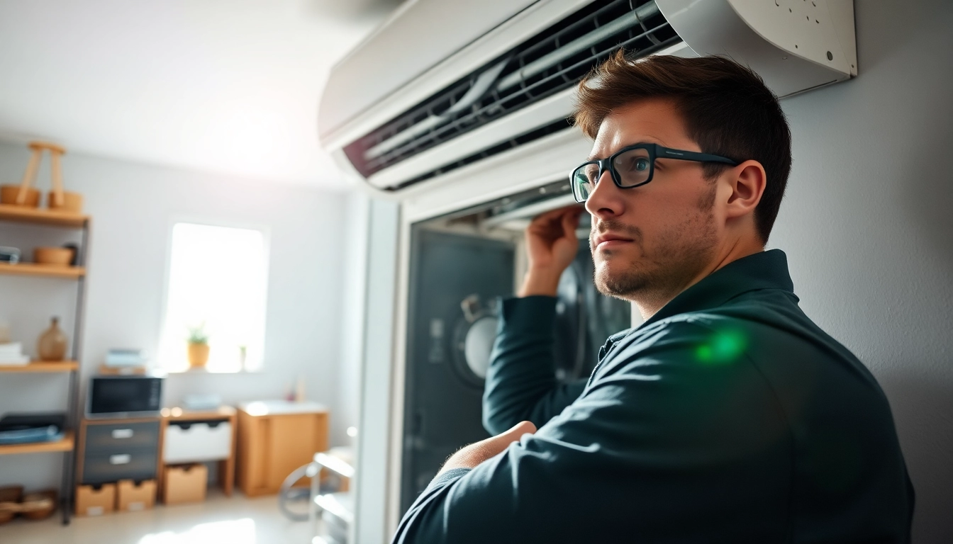 Efficient air conditioning repair in Canada by a technician addressing a residential AC unit.
