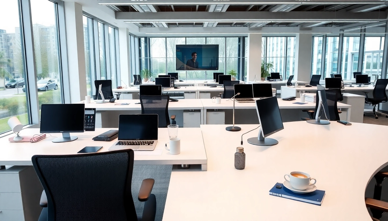 Showcasing modern uk phone systems in a professional business office setting.