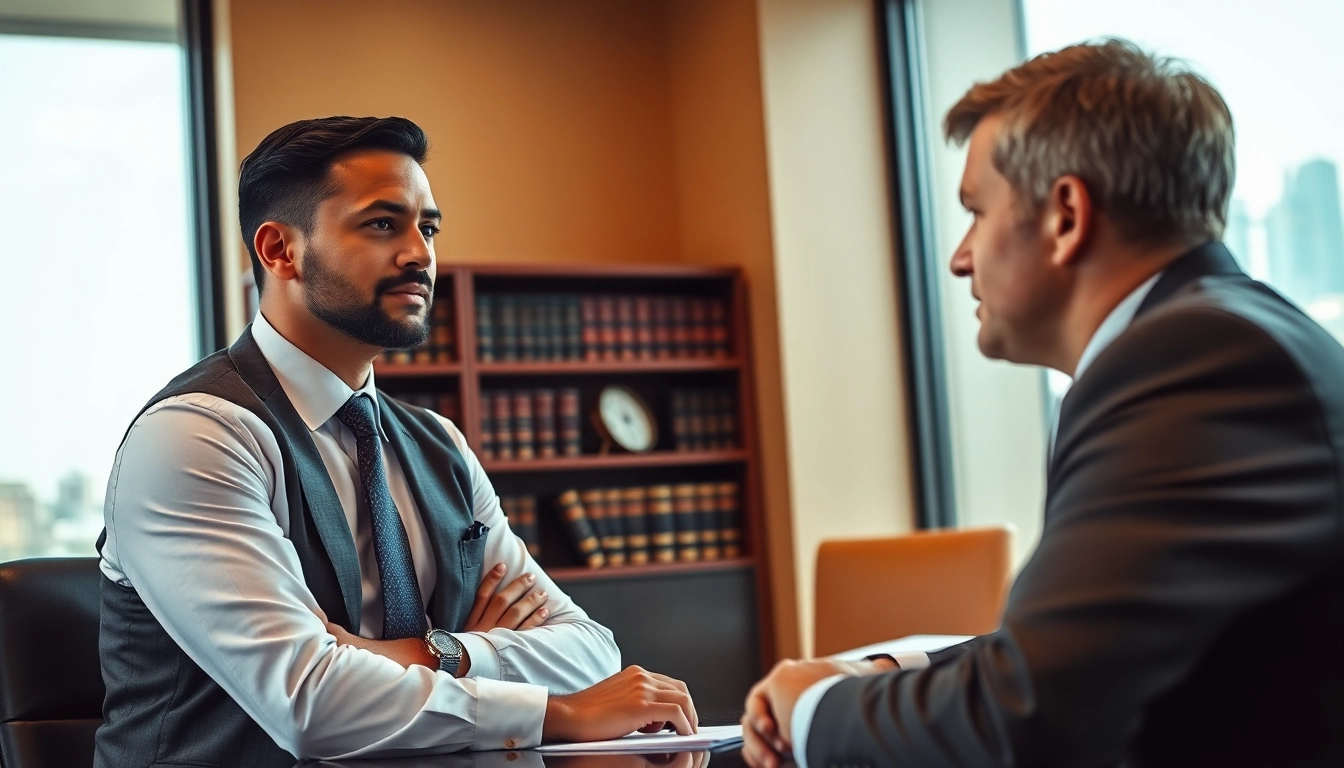 Atlanta Accident Lawyers providing expert legal guidance to a client in a professional office setting.