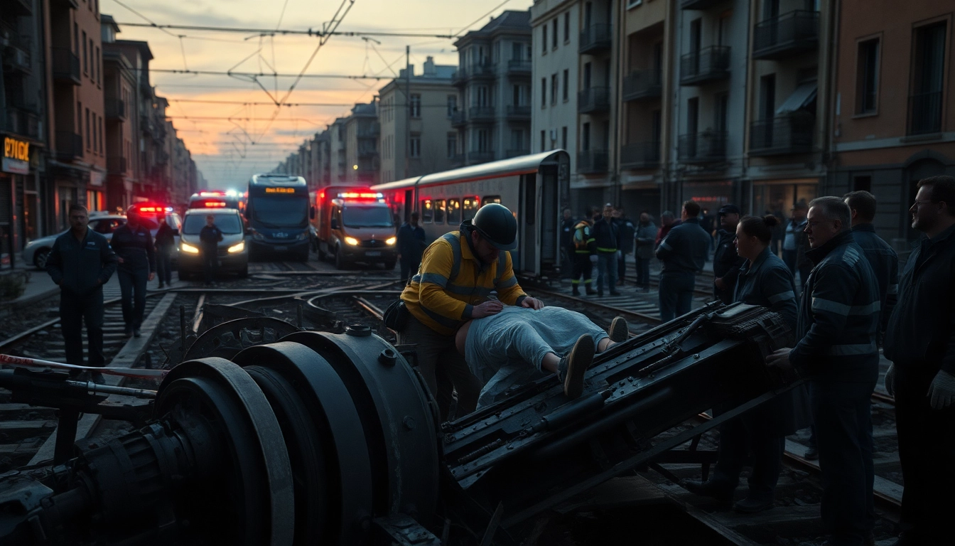 spain train crash illustrated through the chaos of rescue operations and emergency responders.