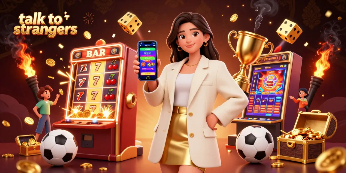 Engage with real users as you talk to strangers in a vibrant online casino setting.
