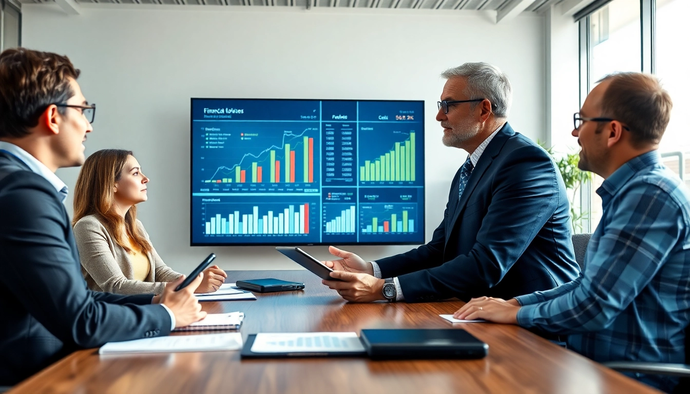 Consultation at www.cambioml.com with financial advisor and diverse clients in a modern setting.