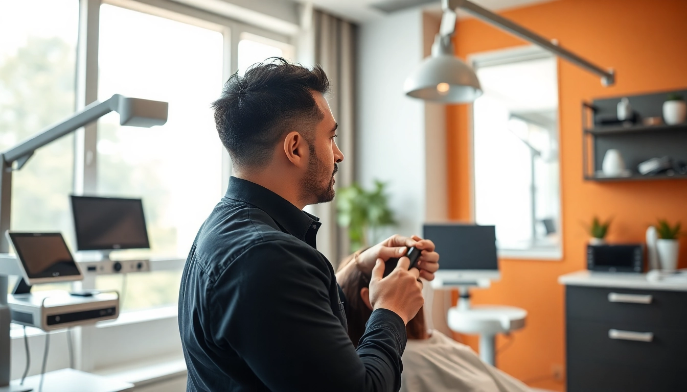 Ace of Fades 212 showcasing a non-surgical hair replacement application in a modern studio.
