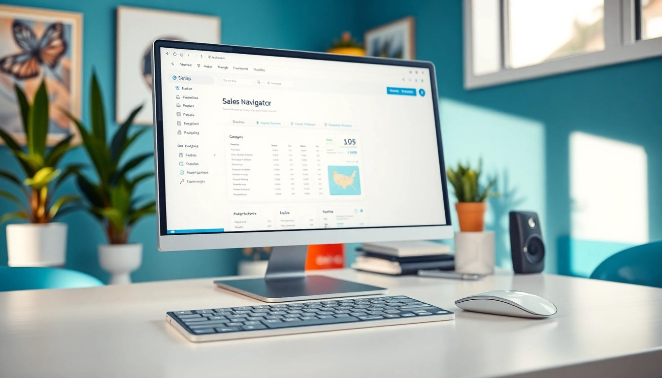 Utilizing sales navigator scraper tool in a professional setting with modern tech features.