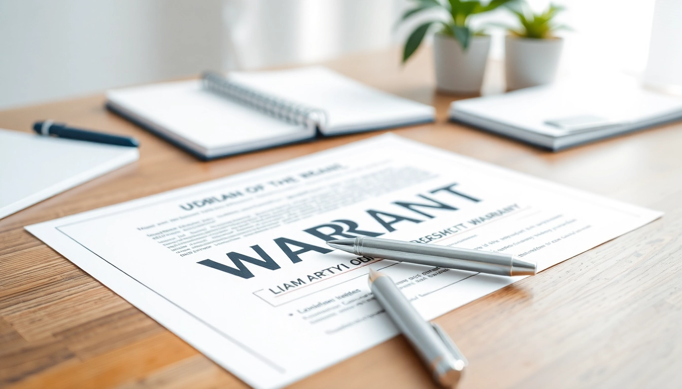 Highlighting transparent warranty coverage on a polished desk with organized tools, emphasizing clarity.