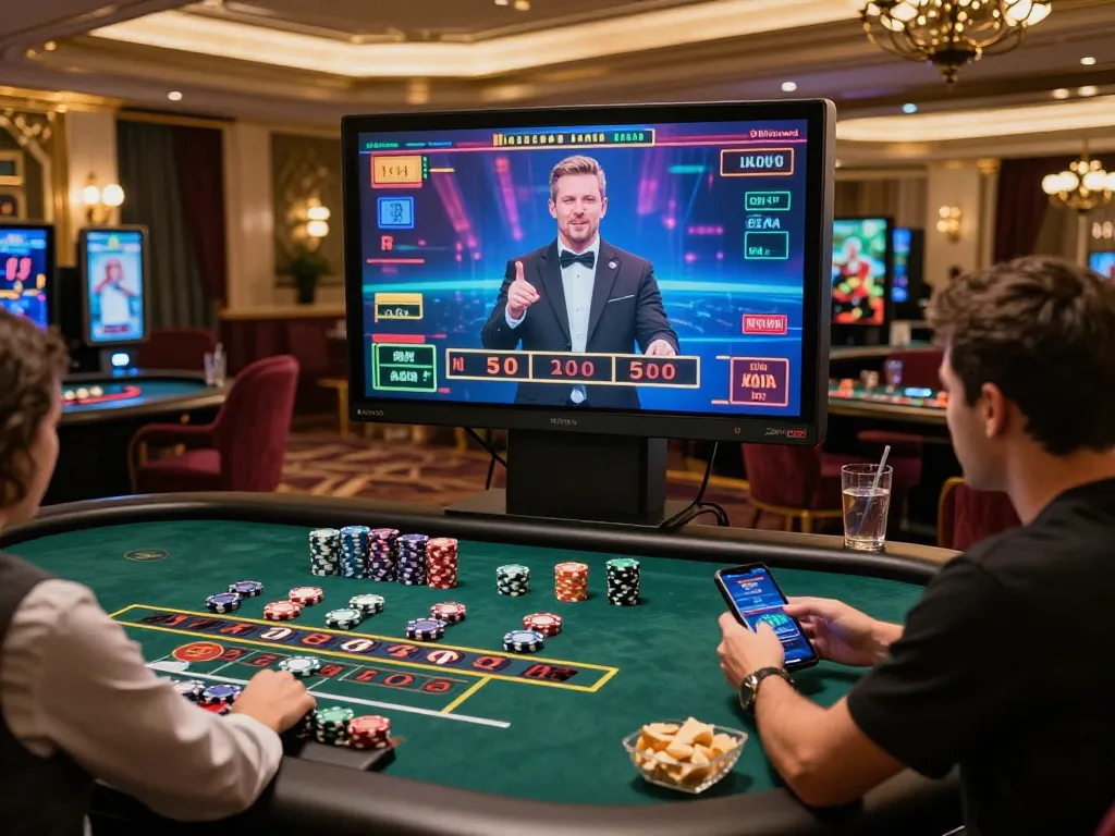 Engaging online baccarat scene showcasing luxurious gaming experience on a baccarat사이트 with live dealer interaction.
