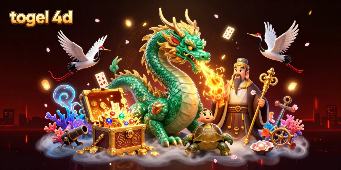 Experience thrilling togel 4d gameplay with an illuminated dragon and vibrant casino elements in a dynamic scene.