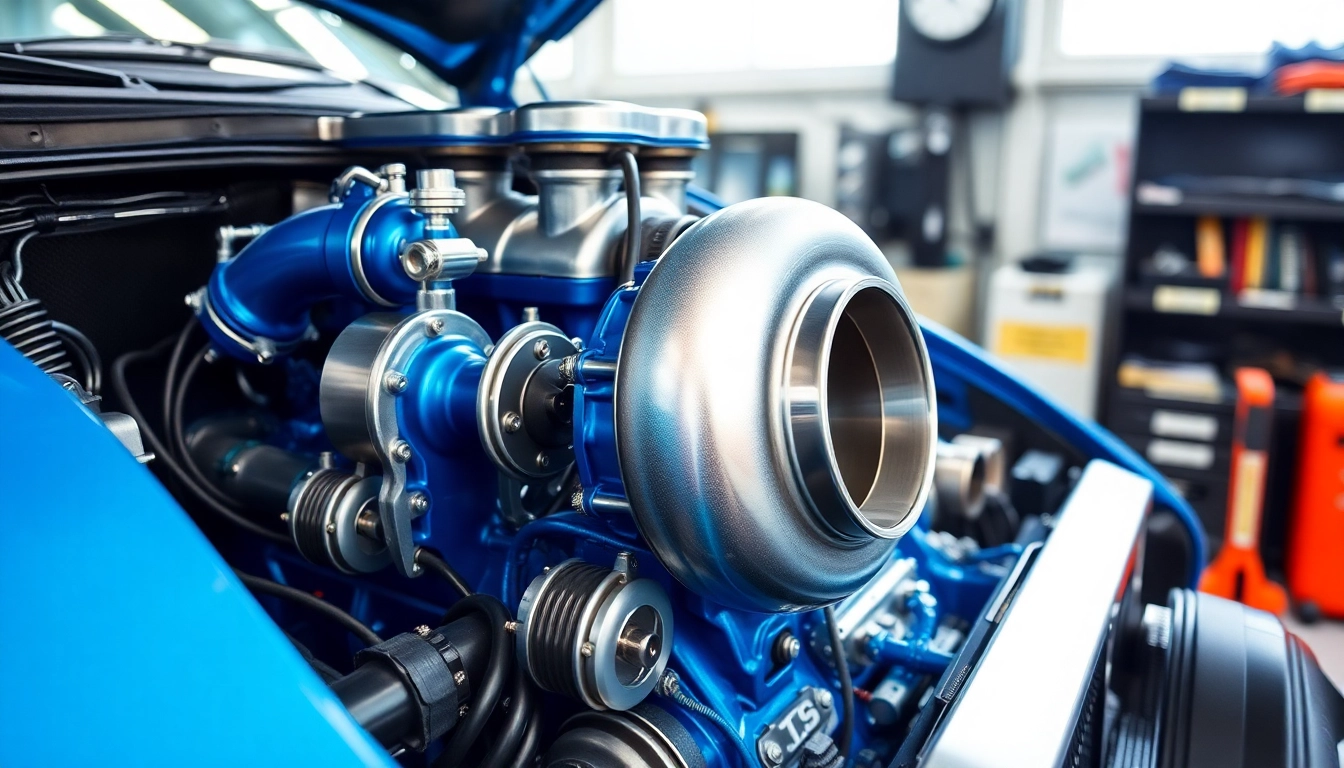 Highlighting the performance of a Turbosmart turbo system with intricate designs and vibrant colors.