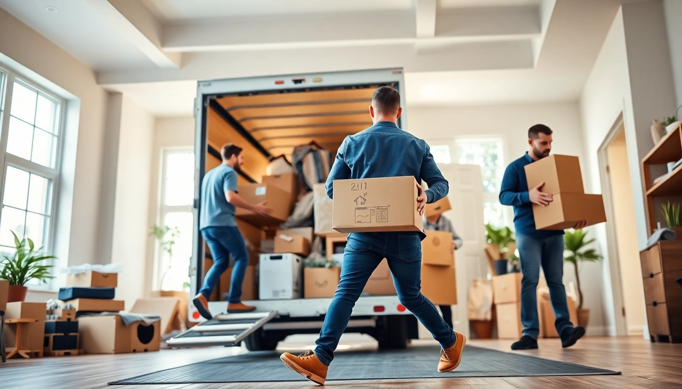 Efficient movers providing moving services edmonton with teamwork and professionalism in action.