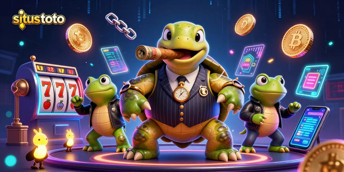 Experience thrilling wins at situs toto with dynamic casino scenes featuring vibrant characters and slot game elements.