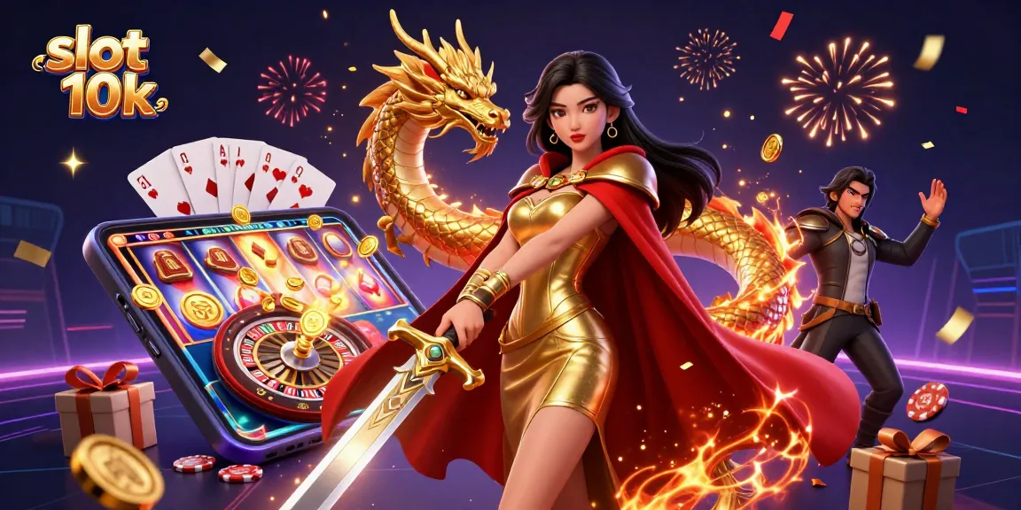 Spin the reels of slot 10k with vibrant graphics, golden coins, and action-packed gameplay.