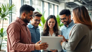 Engaged teamwork at https://fhpts.com, showcasing collaboration in a modern office environment.